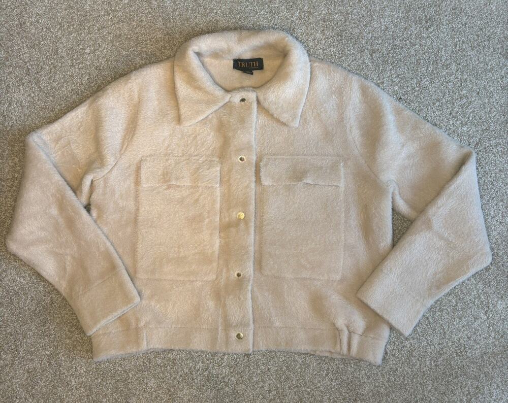 Truth by Republic Faux Fur Jacket Soft Camel/Blush/Tan Women’s Size L